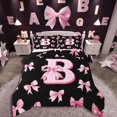 thumbnail image 1 of Castle Fairy Personalized Initial 3pcs King Size Comforter Sets,Dreamy Princess Bedding Comforter Set,Black Pink Super Cozy Bedding Set,Lightweight Kawaii Room Decor,Reversible, 1 of 8