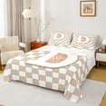 thumbnail image 1 of Castle Fairy Personalized Initial 4pcs Bed Sheets for Kids,Geometric Lattice King Sheets,Golden Glitter Super Cozy Sheet Set,Luxury Bedroom Decor, 1 of 7