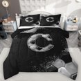 thumbnail image 1 of Castle Fairy Personalized Initial Alphabet C Full Size Comforter Sets 3-Piece for Adults Female Men,Geometric Honeycomb Hexagon Bedding Comforter Set,Graffiti Splash Lightweight Bedding Sets, 1 of 8