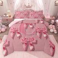 thumbnail image 1 of Castle Fairy Personalized Initial Alphabet Pink C Bedding Comforter Set 2pcs for Adults Female Men Women,Dreamy Princess Bow Tie Twin Comforter Sets Microfiber,Ribbon Bow Initial Bedding Set, 1 of 8