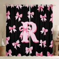 thumbnail image 1 of Castle Fairy Personalized Initial Blackout Curtains Set of 2 (52x84 Each),Dreamy Princess Window Curtains,Black Pink Curtains and Drapes,Lightweight Kawaii Room Decor, 1 of 6