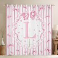 thumbnail image 1 of Castle Fairy Personalized Initial Curtains Pack of 2 (42x84 Each) for Kids,Bowknot Stripes Curtains Blackout,Dreamy Princess Bedroom Curtains,Breathable Home Decor, 1 of 6