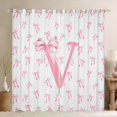thumbnail image 1 of Castle Fairy Personalized Initial Girl Curtains Pack of 2 (42x84 Each),Kawaii Bowknot Curtains Blackout,Pink White Bedroom Curtains,Microfiber Bedroom Decor, 1 of 6