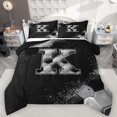 thumbnail image 1 of Castle Fairy Personalized Initial K Bedding Comforter Set 2pcs for Teens,Abstract Gradient Splash Twin Comforter Sets Microfiber,Geometric Hexagon Breathable Bedding Set,Luxury Bedroom Decor, 1 of 8