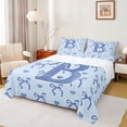 thumbnail image 1 of Castle Fairy Personalized Initial Letter B Boy Girl 4-Piece Full Size Sheets,Love Heart Print Bed Sheets,Cartoon Bowknot Lightweight Sheet Sets,Microfiber Bedroom Decor, 1 of 7