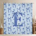 thumbnail image 1 of Castle Fairy 2-Piece Personalized Initial Letter E Love Heart Print Cartoon Bowknot Blackout Curtains (52x84 Each), Microfiber Bedroom Decor, 1 of 6
