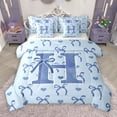 thumbnail image 1 of Castle Fairy Personalized Initial Letter H 7-Piece Twin Bedding Sets for Teens Children,Love Heart Print Bedding Comforter Set,Cartoon Bowknot Breathable Sheet Sets,Microfiber Bedroom Decor, 1 of 8