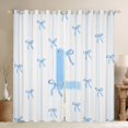thumbnail image 1 of Castle Fairy Personalized Initial Letter L Black Out Curtains for Children Women Men,Bow Tie Stripes Curtains Pack Of 2 (42X63 Each),Monogrammed Alphabet Bedroom Curtains,Breathable Home Decor, 1 of 6