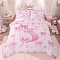 thumbnail image 1 of Castle Fairy Personalized Initial S Queen Comforter Set,Ribbon Bow Bedding Comforter Set, 1 of 8