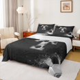thumbnail image 1 of Castle Fairy Personalized Initial T Full Size Sheets 4-Piece for Teens,Abstract Gradient Splash Breathable Bed Sheets,Geometric Hexagon Lightweight Sheet Sets,Luxury Bedroom Decor, 1 of 7