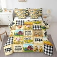 thumbnail image 1 of Castle Fairy Pig Cow Rooster 7-Piece Queen Bedding Set for Preppy Child, 1 of 7