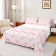 thumbnail image 1 of Castle Fairy Pink Bowtie 4-Piece Full Size Sheets,Polka Dots Bed Sheets,Love Heart Lightweight Sheet Sets,Lightweight Flower Room Decor, 1 of 7