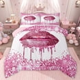 thumbnail image 1 of Castle Fairy Pink Fashion Girl Twin Comforter Sets,Bling Glitter Print Bedding Set, 1 of 8