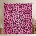 thumbnail image 1 of Castle Fairy Pink Leopard Print Girl Blackout Curtains Set of 2 (52x84 Each),Old Fashion Dreamy Princess Window Curtains,Jungle Animal Cheetah Curtains and Drapes,Super Cozy Room Decor, 1 of 6