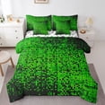 thumbnail image 1 of Castle Fairy Pixelated Blocks Miners Bedding Comforter Set,Futuristic King Bedding Sets, 1 of 8