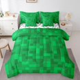 thumbnail image 1 of Castle Fairy Pixelated Miners Bedding Comforter Set,Plaid Grid Queen Bedding Sets, 1 of 8