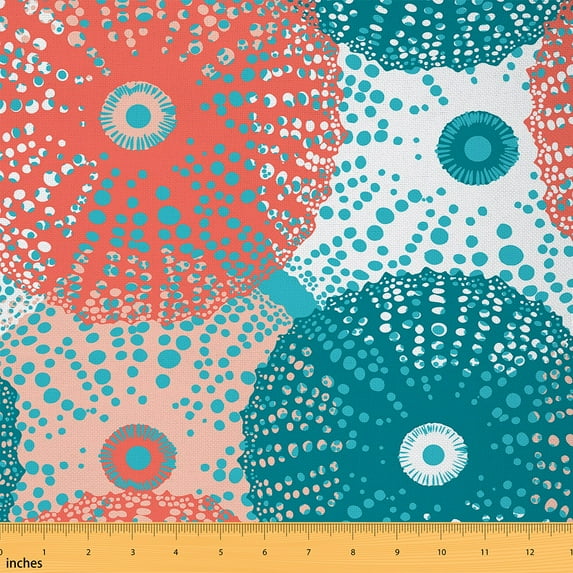 Castle Fairy Polka Dots Fabric by the Yard 1 Yard,Abstract Geometric Home Decor Fabric by the Yard,Tie Dye Room Decor Fabric by the Yard,Microfiber Teens Bedroom Decor