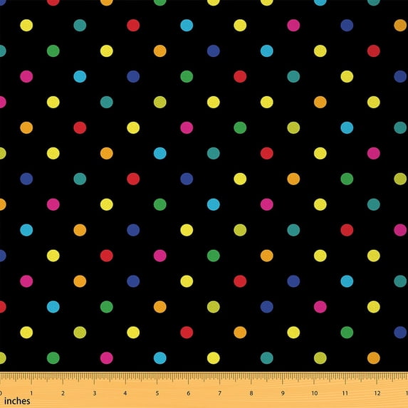 Castle Fairy Polka Dots Fabric by the Yard 1 Yard,Gradient Geometric Home Decor Fabric by the Yard,Colorful Circle Room Decor Fabric by the Yard,Ultra Soft Abstract Home Decor