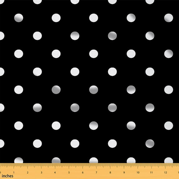 Castle Fairy Polka Dots Fabric by the Yard 5 Yard,Gradient Grey Sewing Fabric,Abstract Geometric Fabric for Sewing,Luxury Teenager Bedroom Decor