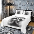 thumbnail image 1 of Castle Fairy Praying Raccoon Queen Sheets 4 Pieces for Boys,Minimalist Plain Queen Sheet Sets,Black White Gray,1 Fitted Sheet, 1 Flat Sheet and 2 Pillowcases, 1 of 6