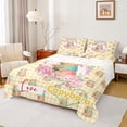 thumbnail image 1 of Castle Fairy Preppy Child Cartoon Capybara Twin Sheet Sets,Chic Floral Rose Bedding, 1 of 7