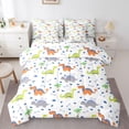 thumbnail image 1 of Castle Fairy Preppy Child Colorful Dinosaur Bedding Comforter Set 7-Piece,Cartoon Animal King Bedding Sets,Kawaii Jungle Wildlife Dino Ultra Soft Bed Sheets,Ultra Soft Home Decor,Reversible, 1 of 8