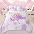 thumbnail image 1 of Castle Fairy Preppy Child Kawaii Rabbit Girl Full Size Comforter Sets 3-Piece,Starry Sky Bedding Comforter Set,Dreamy Princess Lightweight Bedding Sets,Super Cozy Room Decor,Reversible, 1 of 8