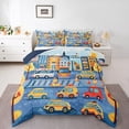 thumbnail image 1 of Castle Fairy Preppy Children Cartoon Car Twin Comforter Sets,Car Theme Bedding Set, 1 of 8
