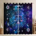thumbnail image 1 of Castle Fairy Psychedelic Constellations Blackout Curtains Set of 2 (52x84 Each) for Teens,Galaxy Universe Window Curtains,Exotic Style Curtains and Drapes,Lightweight Room Decor, 1 of 6