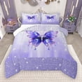 thumbnail image 1 of Castle Fairy Purple Crystal Butterfly 2Pcs Bedding Comforter Set for Girls Boys Teens,Abstract Gradient Twin Comforter Sets,Dreamy Princess Breathable Bedding Set,Microfiber Bedroom Decor, 1 of 8