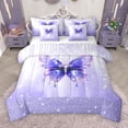 thumbnail image 1 of Castle Fairy Purple Crystal Butterfly 7-Piece Bedding Comforter Set for Girls Boys Teens,Abstract Gradient King Bedding Sets,Dreamy Princess Ultra Soft Bed Sheets,Microfiber Bedroom Decor, 1 of 8