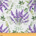 thumbnail image 1 of Castle Fairy Purple Lavender Fabric by the Yard 2 Yards for Teens,Spring Graden Room Decor Fabric by the Yard,Botanical Plants Sewing Fabric,Microfiber Bedroom Decor, 1 of 6