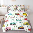 thumbnail image 1 of Castle Fairy RV Car 7-Piece Bedding Comforter Set,Happy Camping King Bedding Sets,Cartoon Car Ultra Soft Bed Sheets,Luxury Kids Bedroom Decor,Reversible, 1 of 8