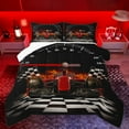 thumbnail image 1 of Castle Fairy Racing Car Bedding Comforter Set 2pcs for Female Men,Extreme Sport Twin Comforter Sets Microfiber,Geometric Plaid Breathable Bedding Set,Super Cozy Room Decor,Reversible, 1 of 8