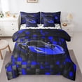 thumbnail image 1 of Castle Fairy Racing Car Bedding Comforter Set,Geometric Futuristic Cubes Full Bedding Set, 1 of 8
