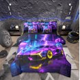 thumbnail image 1 of Castle Fairy Racing Car Boy 7-Piece King Bedding Set: Abstract Lightning Extreme Sport Super Cozy, 1 of 8
