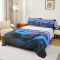 thumbnail image 1 of Castle Fairy Racing Car Twin Sheet Sets for Kids Teenagers,Black Blue Bedding, 1 of 7