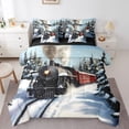 thumbnail image 1 of Castle Fairy Railroad Train Twin Bedding Sets,Steam Engine Bedding Comforter Set, 1 of 8