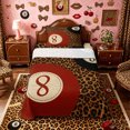 thumbnail image 1 of Castle Fairy Red Billiards Twin Sheets 3pcs, Vintage Leopard Print Bedding, Brown Black,1 Fitted Sheet, 1 Flat Sheet and 1 Pillowcase, 1 of 6