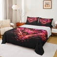 thumbnail image 1 of Castle Fairy Red Butterfly 3Pcs Twin Sheet Sets for Teens Women Men,Romantic Vintage Twin Fitted Sheet,Love Heart Print Breathable Flat Sheet,Lightweight Room Decor, 1 of 7