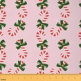 thumbnail image 1 of Castle Fairy Red Candy Canes Fabric by the Yard 1 Yard for Teens,Kawaii Bowknot Home Decor Fabric by the Yard,Merry Christmas Room Decor Fabric by the Yard,Microfiber Bedroom Decor, 1 of 6