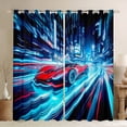thumbnail image 1 of Castle Fairy Red Car Blackout Curtains Set of 2 (52x84 Each),Extreme Sport Window Curtains, 1 of 6