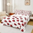 thumbnail image 1 of Castle Fairy Red Cherry 4-Piece Full Size Sheets,Fresh Fruit Bed Sheets,Botanical Plants Lightweight Sheet Sets,Luxury Teens Bedroom Decor, 1 of 7