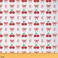thumbnail image 1 of Castle Fairy Red Cherry Fabric by the Yard 2 Yard,Cartoon Bow-Tie Sewing Fabric,Alphabet K Home Decor Fabric by the Yard,Microfiber Girls Bedroom Decor, 1 of 6