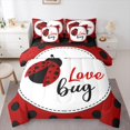 thumbnail image 1 of Castle Fairy Red Ladybird 7-Piece Twin Bedding Sets,Polka Dots Bedding Comforter Set,Cartoon Ladybug Breathable Sheet Sets,Luxury Kawaii Bedroom Decor,Reversible, 1 of 8