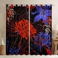 thumbnail image 1 of Castle Fairy Red Spider Lily Black Out Curtains for Boys Girls,Chic Floral Blossoms Curtains Pack of 2 (42x63 Each),Exotic Style Bedroom Curtains,Luxury Bedroom Decor, 1 of 6