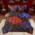 thumbnail image 1 of Castle Fairy Red Spider Lily Twin Bedding Sets 7-Piece for Boys Girls,Chic Floral Blossoms Bedding Comforter Set Microfiber,Exotic Style Breathable Sheet Sets,Luxury Bedroom Decor,Reversible, 1 of 8
