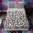 thumbnail image 1 of Castle Fairy Retro Leopard Skull Zipper Twin Comforter Sets with Fitted Sheet and 2 Pillowcases,Cream Cheetah Skeleton Pattern Zipper Bedding Set,Ivory Black,4-Piece,Grey Reversible, 1 of 6