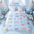 thumbnail image 1 of Castle Fairy Ribbon Bowtie Bedding Comforter Set,Cartoon Polka Dots King Bedding Sets, 1 of 8