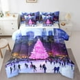 thumbnail image 1 of Castle Fairy 7-Piece Full Bedding Set: Roller Skating Christmas Tree Happy New Year Luxury Bedroom Decor, 1 of 8